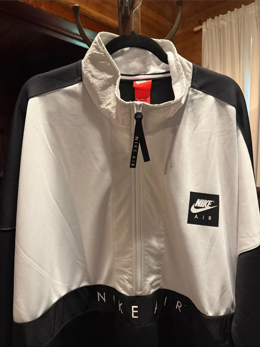 Nike Black and White Colorblock Pullover with Red Tag
